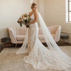 Tulle Wedding Wings Veil - Ivory